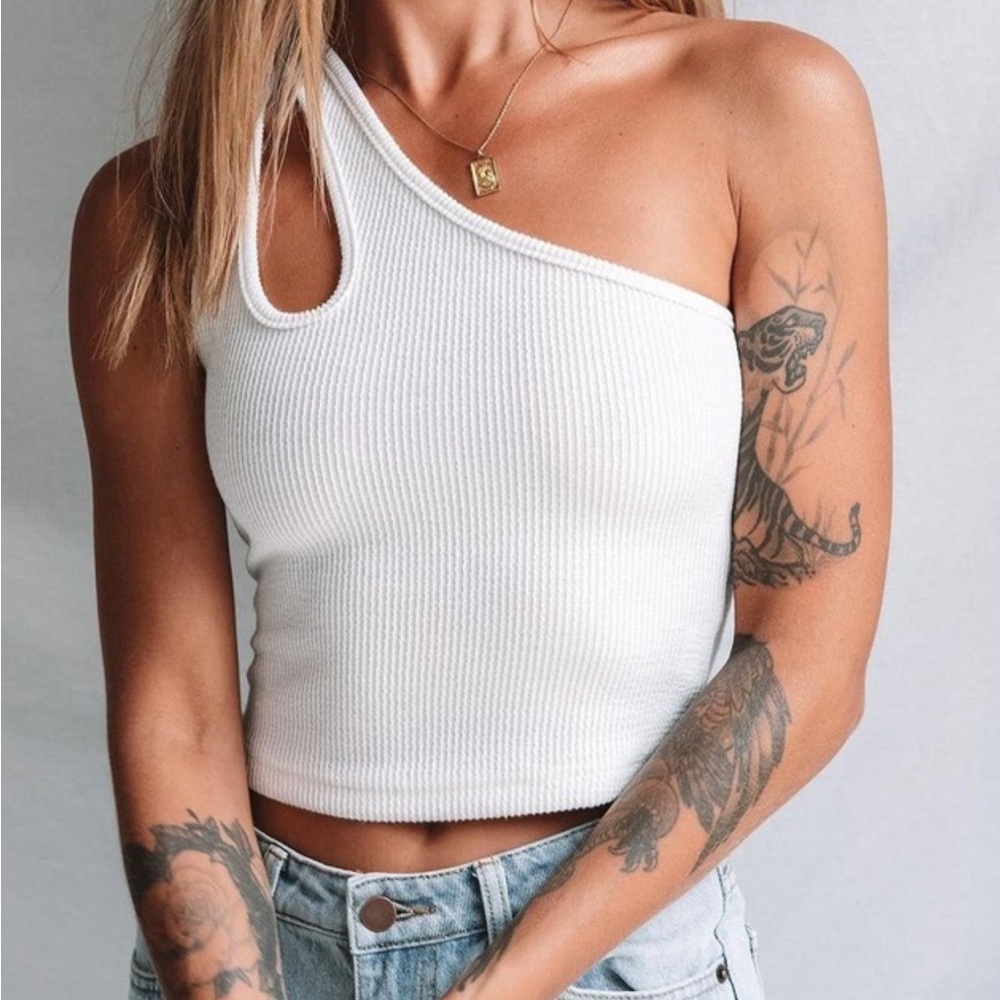 Princess Polly one shoulder crop top